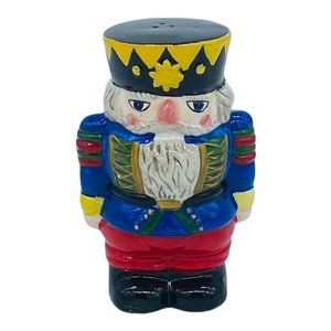 VTG Block Ceramic Whimsical Christmas Nutcracker Figurine‎ Replacement Shaker